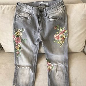 Zara Painted Gray Jeans- closet sale!